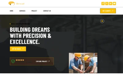 Brixal Building  Html Construction Template