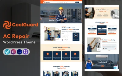 CoolGuard – AC Repair, HVAC &amp;amp; Cooling Services WordPress Theme