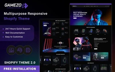 Gamezo - Responsive Shopify Theme for eCommerce