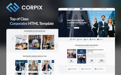 Corpix - Responsieve websitesjabloon voor zakelijk advies