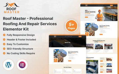 Roof Master - Professional Roofing and Repair Services Elementor Kit